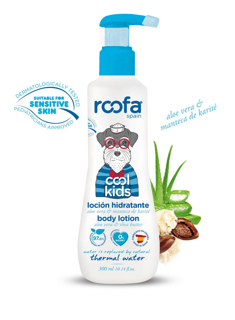 Roofa Spain Cool Kids Natural Body Lotion with Aloe Vera & Shea Butter 300ml - Image 1