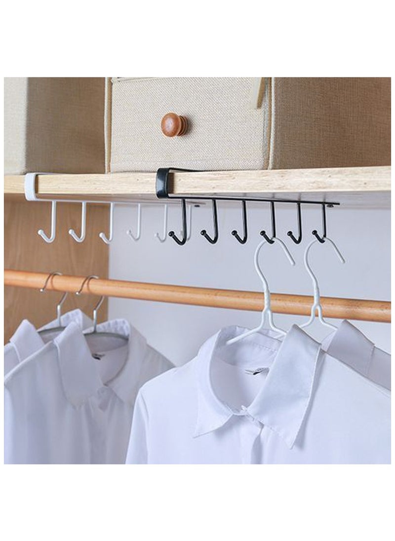 Metal Cupboard Hanger 6 Hooks Without Screws 2 Pcs  - Image 3