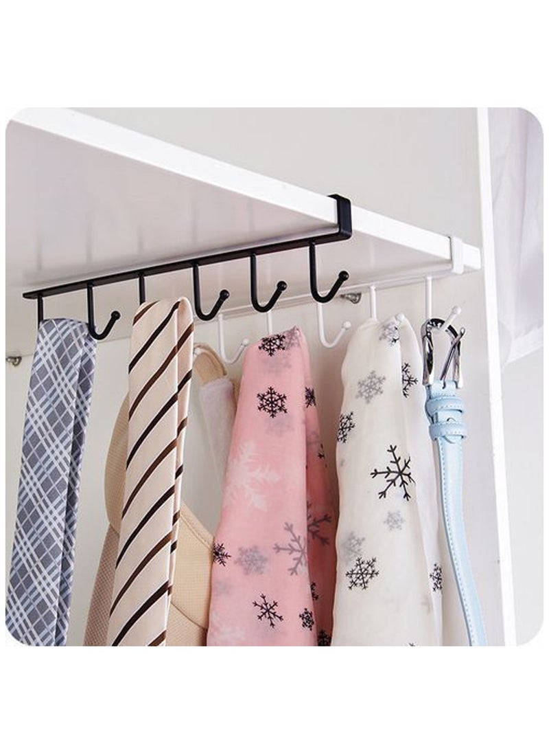 Metal Cupboard Hanger 6 Hooks Without Screws 2 Pcs  - Image 4