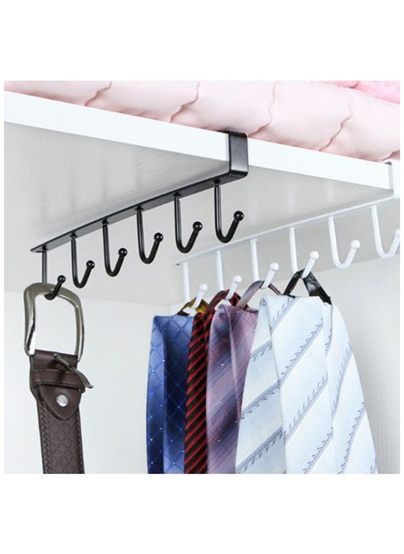 Metal Cupboard Hanger 6 Hooks Without Screws 2 Pcs  - Image 5