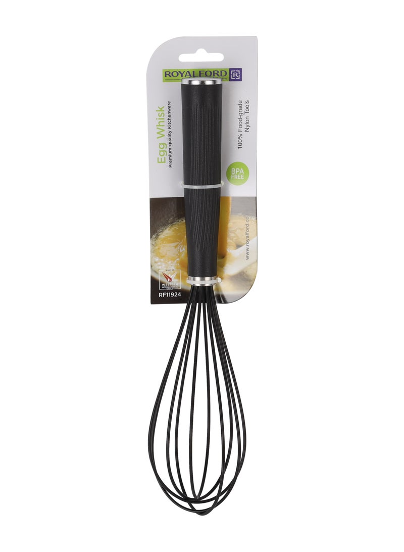 Royalford Nylon Egg Whisk- RF11924| With A Comfortable Handle And Ergonomic Grip Black - Image 5