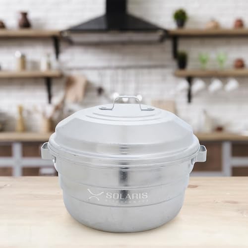 Solaris Kitchenware’s Aluminium Idli Pot – Lightweight & Durable | Perfect for Fluffy Idlis, Steaming & Multipurpose Cooking | 22 Idlies - Image 2