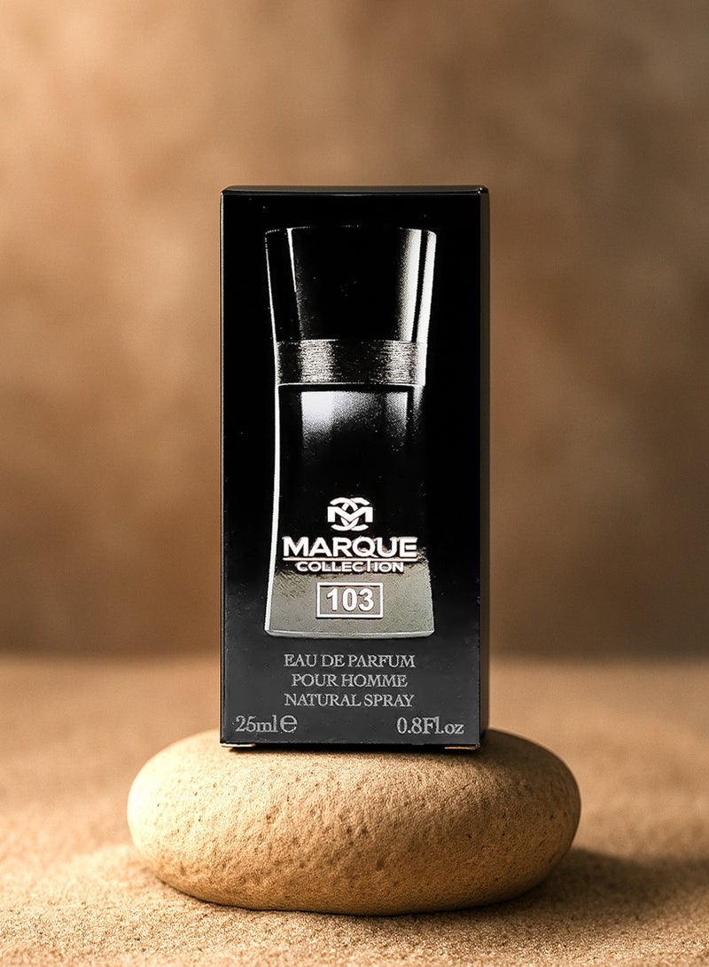 MARQUE COLLECTION Leather Perfume for Men – Marque Collection No. 103 | Long Lasting Perfume for Men | Sweet & Spicy Notes | 25ml - Image 3