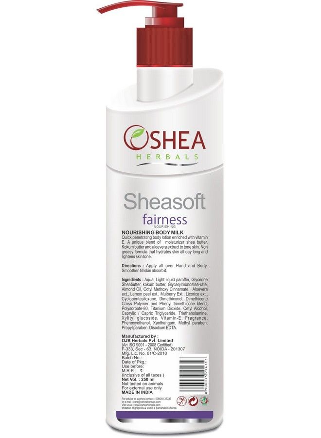 OSHEA Soft Fairness Nourishing Body Milk 250 Ml (White) - Image 3