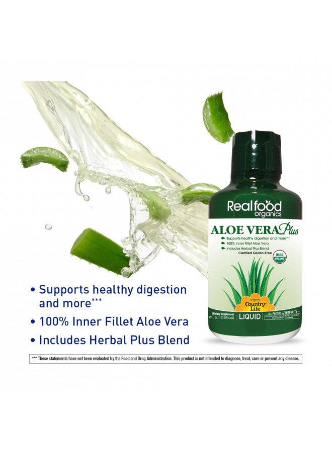Country Life Realfood Organics Liquid Aloe Vera Plus Supports Digestive Health And Immune System With Slipper - Image 2