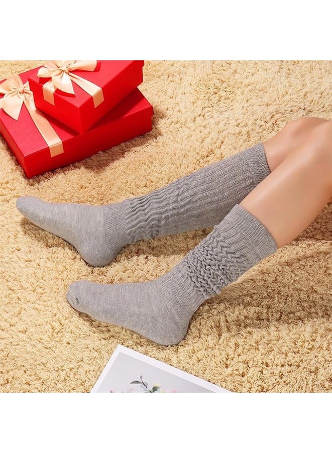 3 Pairs Slouch Socks for Women Size 9-11 Soft Extra Long Scrunch Knee High Boot Socks - Image 5