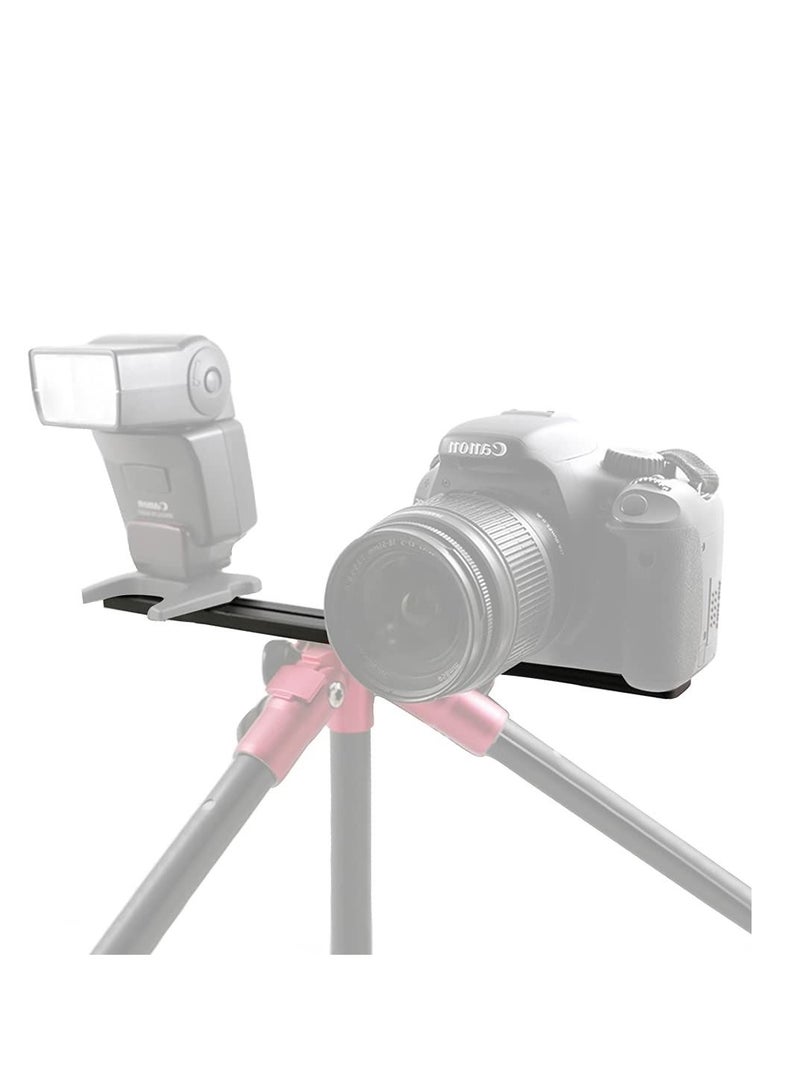 KASTWAVE Dual Speedlite Tripod Mount, Dual Speedlite Tripod Mount Bracket 1/4" Dual Camera Mount Flash Extension Bar 8" Dual Tripod Bracket for Camera LED Video Light DSLR Camera Flash Light (2 Pack)  - Image 3
