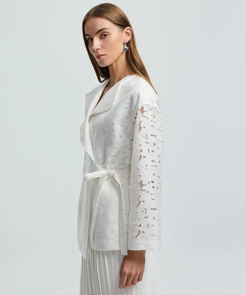 Ipekyol  Belted Jacquard Jacket for Women | Best Price UAE