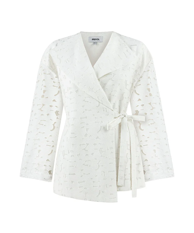 Ipekyol  Belted Jacquard Jacket for Women | Best Price UAE