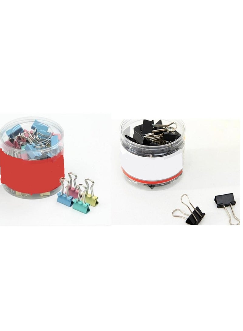 2 حزمة من مشابك الورق، مشابك ورق متنوعة متعددة الألوان (88 قطعة) - Image 1