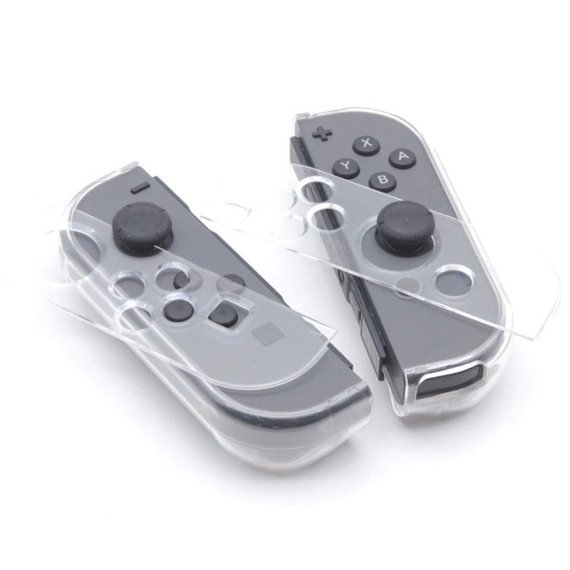 Rowsmau Anti-Scratch Detachable Transparent Crystal Protective Hard Case Cover Skin Shell with Thumbstick for Switch NS NX Joy-con Controller 1 - Image 2