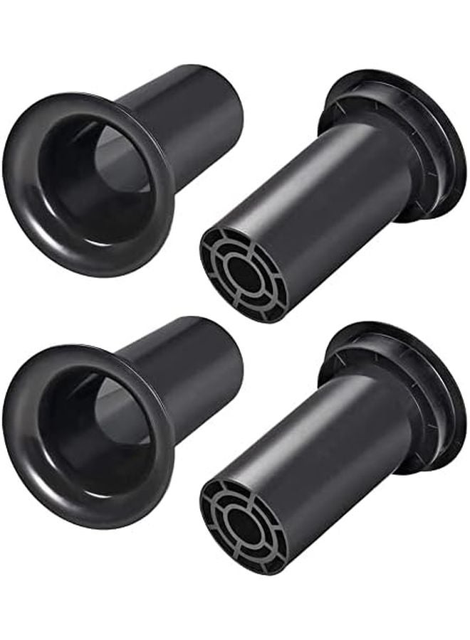 Black 100mm X 160mm Speaker Port Tube Subwoofer Bass Reflex Woofer Box 4 Pcs - Image 2