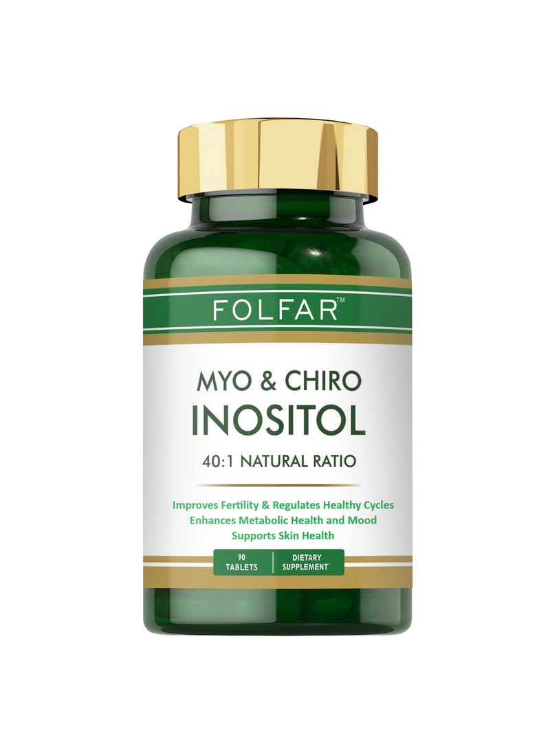 Folfar Myo & D-Chiro -Inositol (40:1 Ratio) -90 Tablets  - Image 1