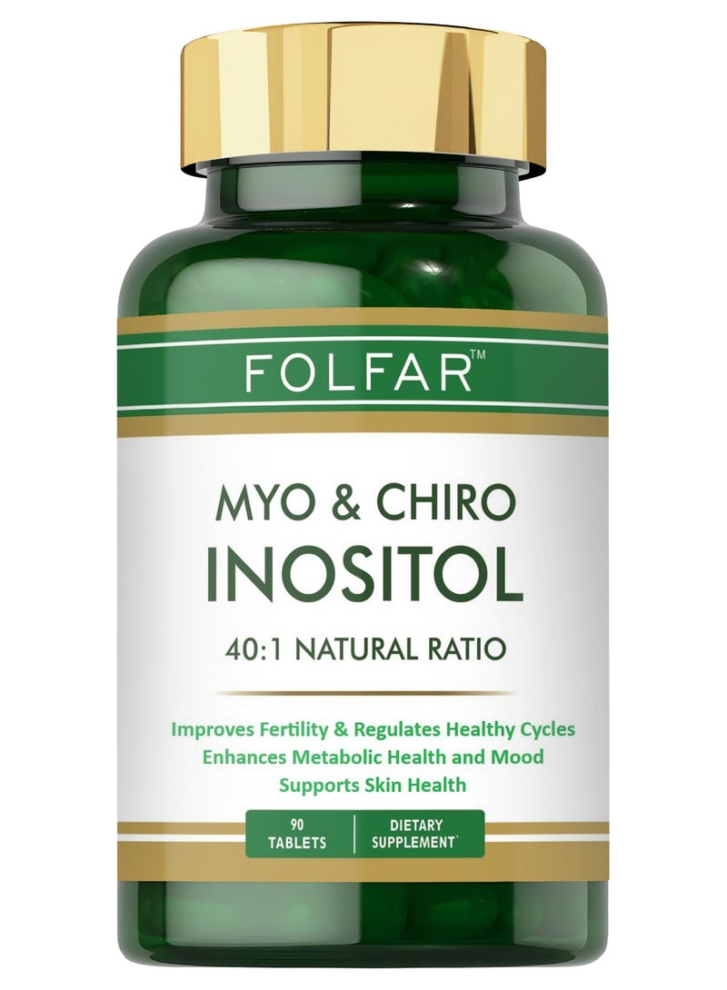 Folfar Myo & D-Chiro -Inositol (40:1 Ratio) -90 Tablets - Image 1