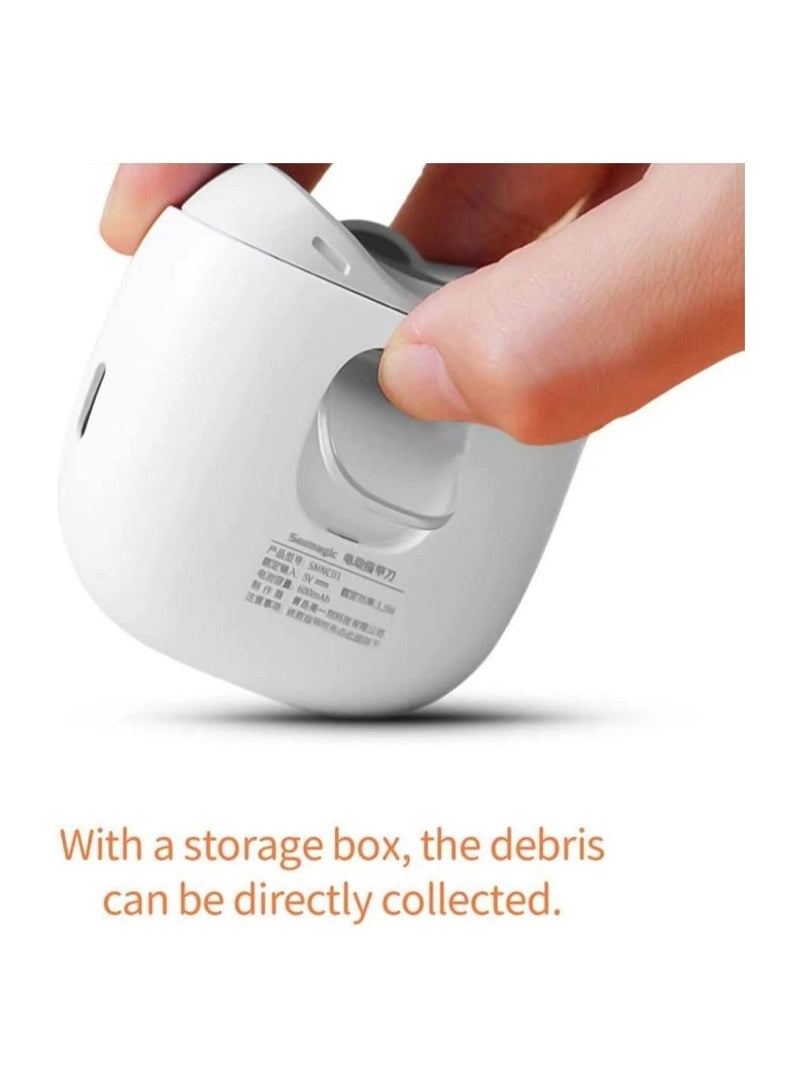 Seemagic Electric Automatic Nail Clipper with Light 2 Speeds Fingernail Cutter and File 2 in 1 Design Nail Scraps Storage USB Rechargeable Safety Fingernail Trimmer for Baby Kids Seniors - Image 2