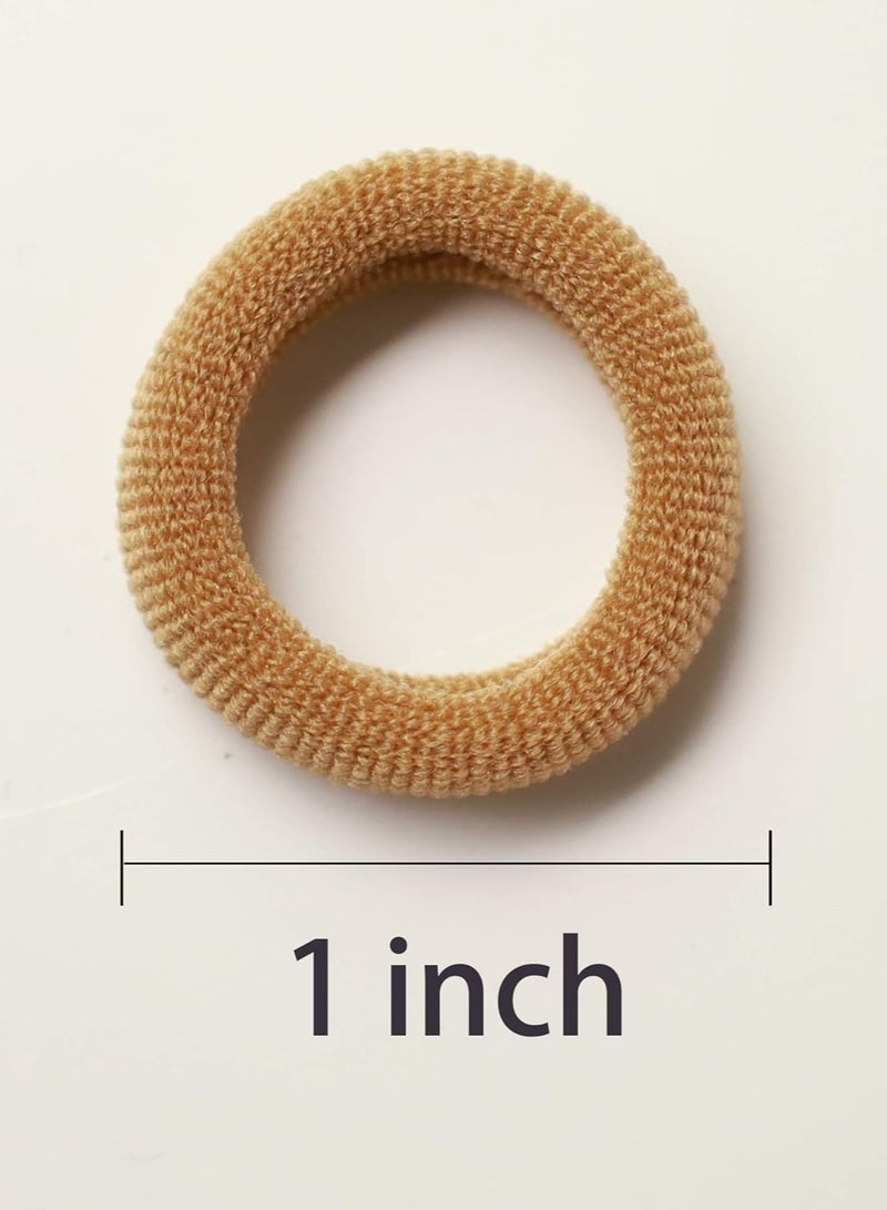 Lelet 200Pcs Nylon Toddler Hair Elastics Ponytail Holder Soft & Seamless Baby Hair Ties, Colorful Rubber Bands for Girls, Gentle on Hair, 2.4cm Diameter -Dark Colors - Image 3