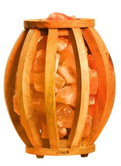 Geohoney - Himalayan Salt Lamp in Wooden Basket