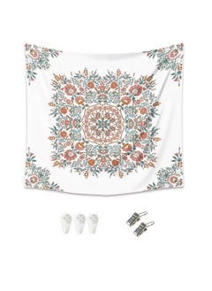 Bohemian Floral Tapestry Wall Hanging, White Mandala Medallion with Light Brown Aesthetic Wreath Design, Cream Bedroom Decor Blanket for Home & Dorm - pzsku/Z754AD7E5FB7FD9B13CC2Z/45/_/1723080458/eec4a716-614d-402b-8620-7df13c38ecf9