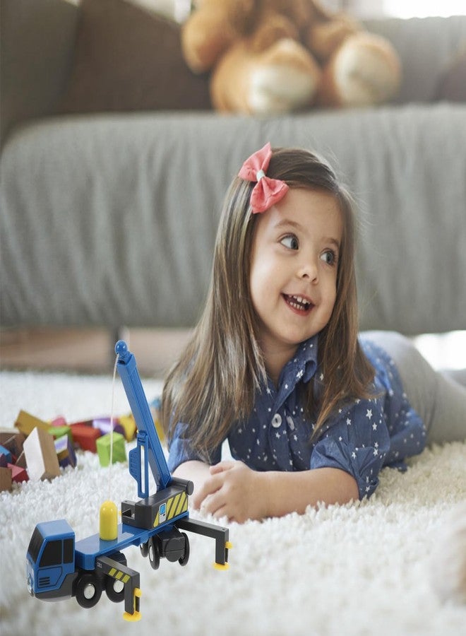 TOYANDONA Mini Crane Truck Toy Set with 360 Rotating Telescopic Arm and Tiltable Cab Durable Plastic Construction Vehicles for Kids Indoor and Outdoor Play - Image 5