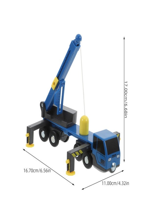 TOYANDONA Mini Crane Truck Toy Set with 360 Rotating Telescopic Arm and Tiltable Cab Durable Plastic Construction Vehicles for Kids Indoor and Outdoor Play - Image 2