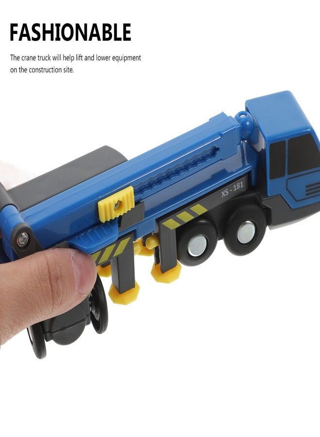 TOYANDONA Mini Crane Truck Toy Set with 360 Rotating Telescopic Arm and Tiltable Cab Durable Plastic Construction Vehicles for Kids Indoor and Outdoor Play - Image 3