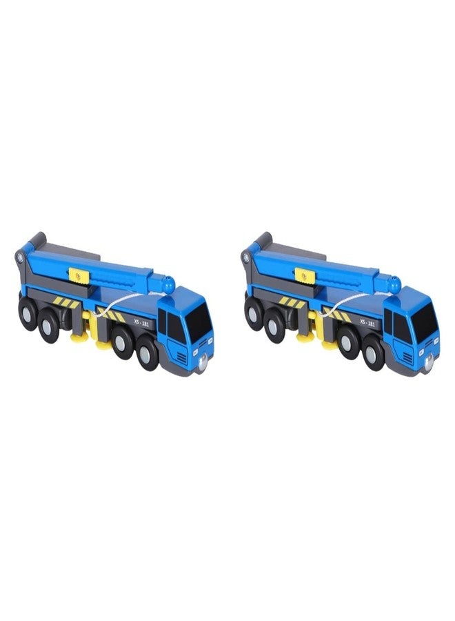 TOYANDONA Mini Crane Truck Toy Set with 360 Rotating Telescopic Arm and Tiltable Cab Durable Plastic Construction Vehicles for Kids Indoor and Outdoor Play - Image 1