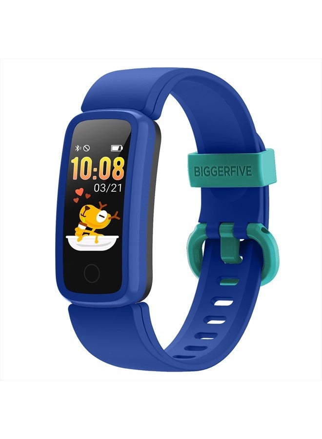 BIGGERFIVE ساعة تتبع اللياقة البدنية للأطفال من فيغور للفتيات والفتيان من عمر 5-15، ساعة أطفال مقاومة للماء IP68، عداد خطوات، متتبع نشاط الأطفال مع مراقبة معدل ضربات القلب والنوم، ساعة عداد السعرات الحرارية والخطوات - Image 1