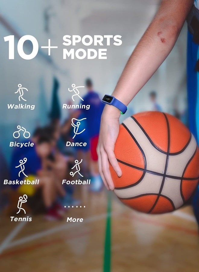 BIGGERFIVE ساعة تتبع اللياقة البدنية للأطفال من فيغور للفتيات والفتيان من عمر 5-15، ساعة أطفال مقاومة للماء IP68، عداد خطوات، متتبع نشاط الأطفال مع مراقبة معدل ضربات القلب والنوم، ساعة عداد السعرات الحرارية والخطوات - Image 3