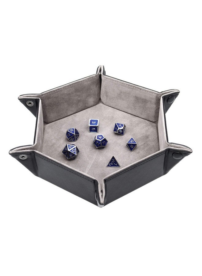 Forged Dice Co. Portable Folding Dice Tray - 6.5 Inch for DND, D&D, and Dice Games - Quiets Rolling Metal Dice With Stronger Snaps - Image 1