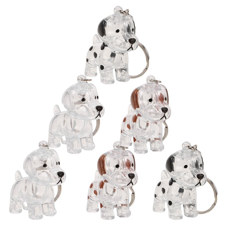 6pcs Pet Hair Keepsake Box: Cute Memorial Keychain - Dog Whisker Capsule Pendant - Pet Memorial Storage Organizer - Image 1