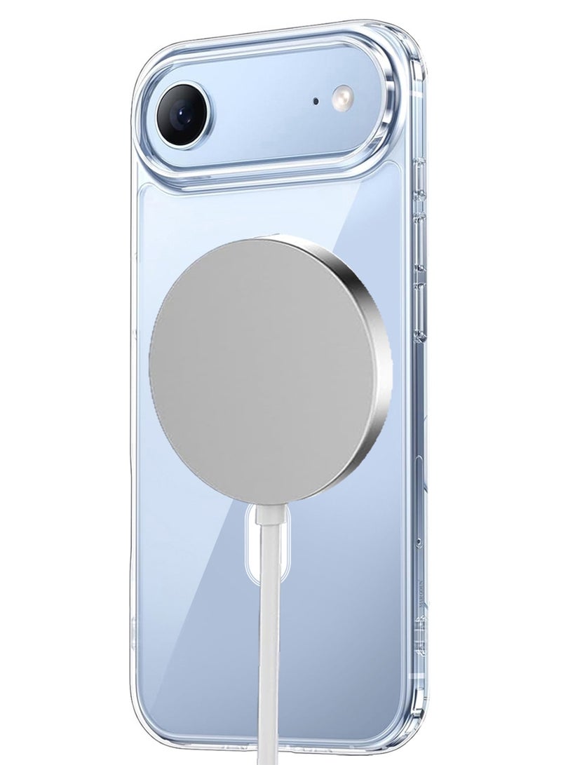 2 Packs Magnetic Clear Case for iPhone 17 Air - One Case One Privacy Screen Protector - MagSafe Compatible Shockproof TPU Drop Protection Slim Transparent Cover - Image 3