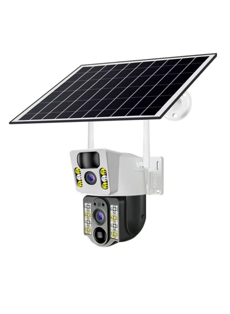 Generic Smart Solar Security Camera – 8MP Dual Lens Outdoor Surveillance with Solar Charging & Motion Detection - Image 1