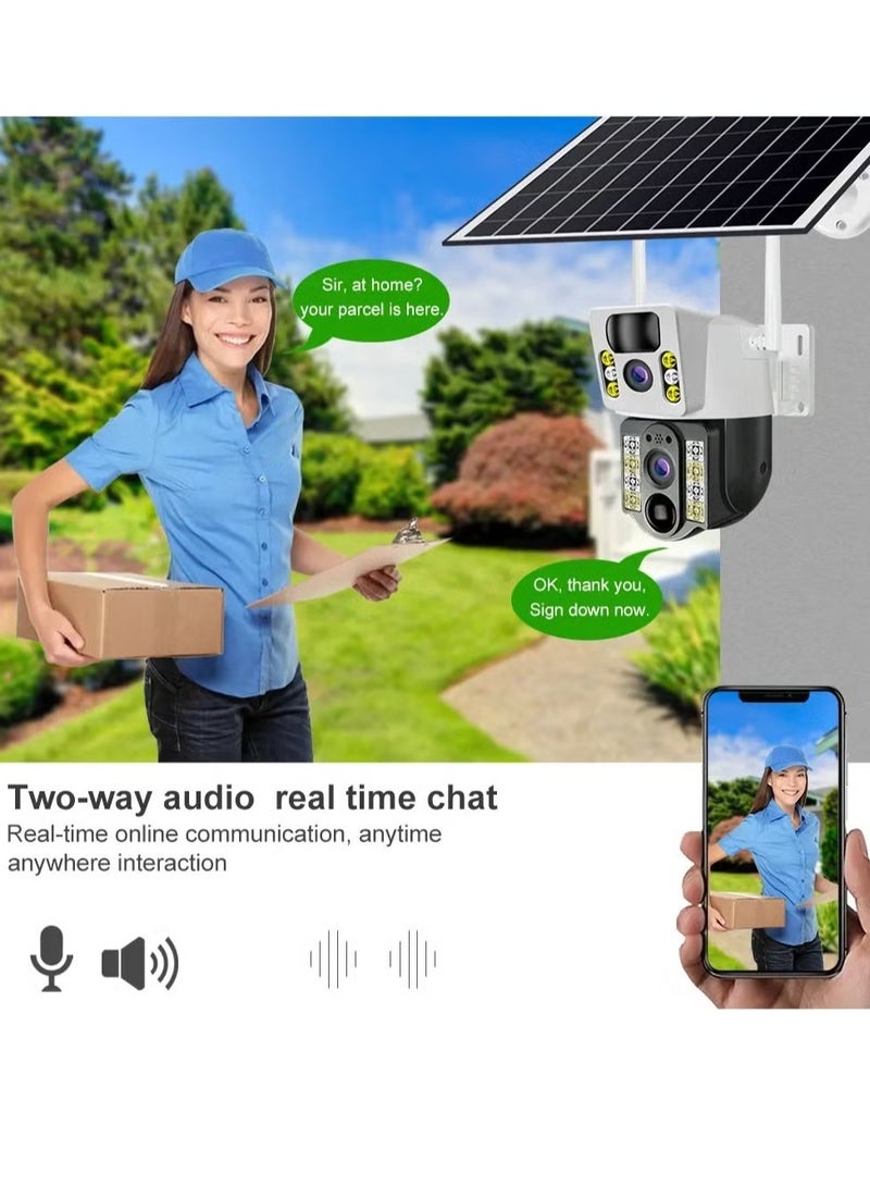 Generic Smart Solar Security Camera – 8MP Dual Lens Outdoor Surveillance with Solar Charging & Motion Detection - Image 3
