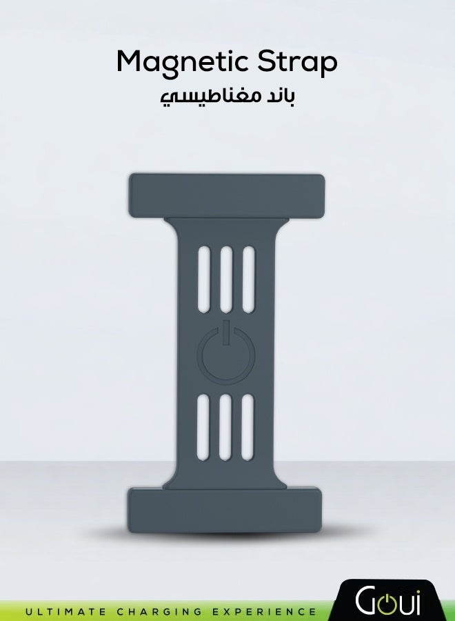 جوي حزام مغناطيسي مع حامل إصبع – يعزز الوظائف والراحة والأناقة لاستخدام الهاتف وحمله بسهولة أكبر، متوافق مع كفر قوي لهاتف آيفون، ويوفر مسكة مريحة وأنيقة Grey - Image 1