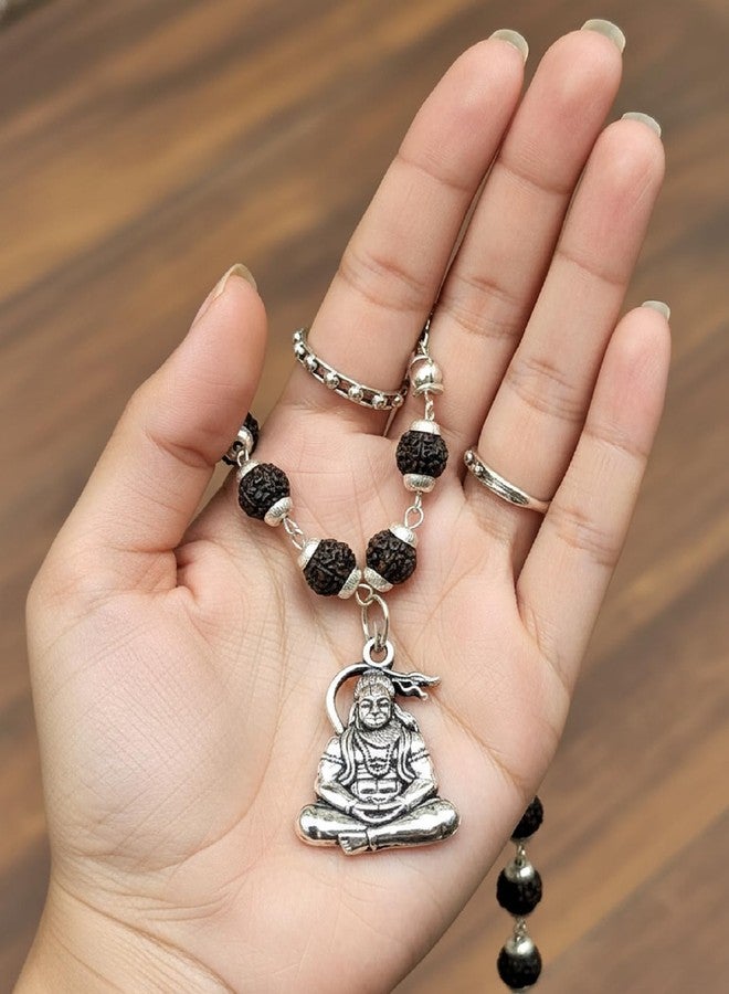 CHARMS Bajrangbali Rudraksha Pendant Necklace - Image 4