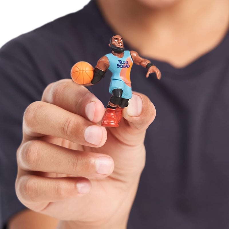 Space Jam Moose Toys Space Jam: A New Legacy - 4 Pack - 2'' Lebron, Bugs Bunny, Wile E. Coyote, & 1 Mystery Figure - Bench, Multicolor, 14574 - Image 4