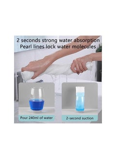 X spring Disposable Bath Towels Set, 4 Pack Portable Individual Packing With Disposable Bath Towels And Disposable Towels, Disposable Towel For Sport, Travel, Camping (White)  - Image 4