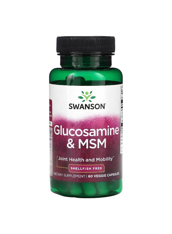 SWANSON Swanson, Glucosamine & MSM, 60 Veggie Capsules - Image 1