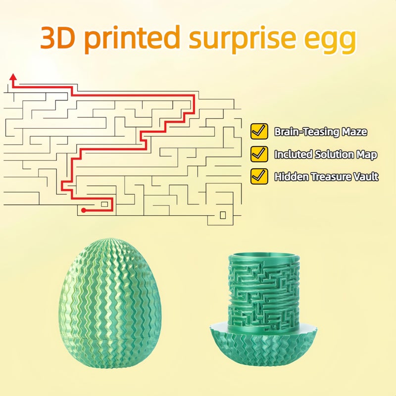 Yonaso Easter Egg Style Cash Gift Idea - Easter Egg Shaped Puzzle Box with Hidden Compartment, Reusable Treasure Gift Box for Adults Teens for Christmas Halloween Birthday Party - Image 4