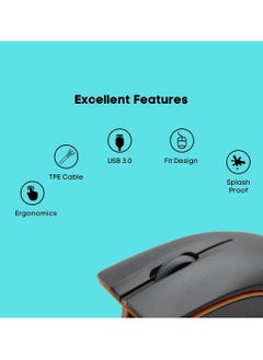 Goldfinch Wired mouse for laptop desktop mac and compatible with windows linux and mac Black  - Image 2