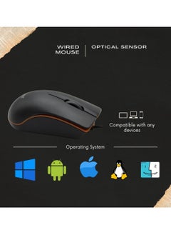 Goldfinch Wired mouse for laptop desktop mac and compatible with windows linux and mac Black  - Image 3