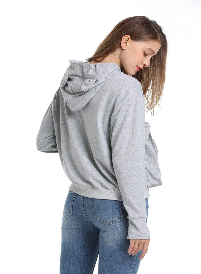 ALYC Unisex Hoodies Pet Holder Cat Dog Kangaroo Pouch Carriers Pullover with Cat Printing Sweatshirt (Light Grey, XXXXL) ?? - Image 5