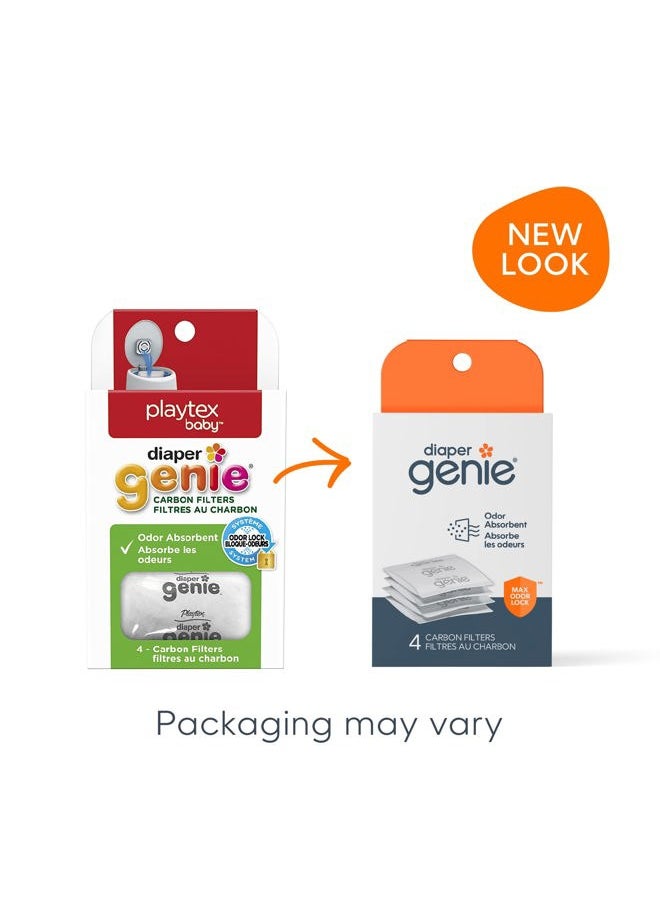Diaper Genie Carbon Filter (4-Pack) | Diaper Pail Odor Eliminator & Deodorizer | Compatible with the Diaper Genie Complete and Expressions Pail  - Image 2