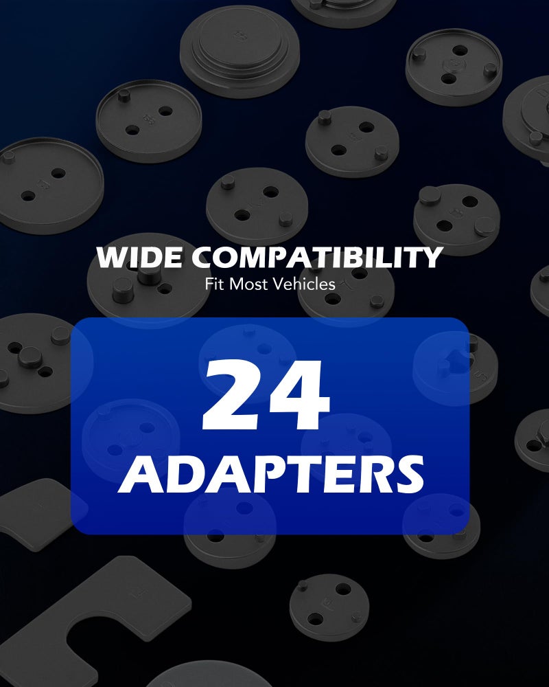 Orion Motor Tech مجموعة أدوات ضغط مكابح الأقراص من أوريون موتور تكنولوجي 35 قطعة، مجموعة أدوات ضغط مكابح ثقيلة لتحل محل وسادات المكابح، أداة ضغط مكبس المكابح مع 24 محول تناسب معظم المركبات - Image 4