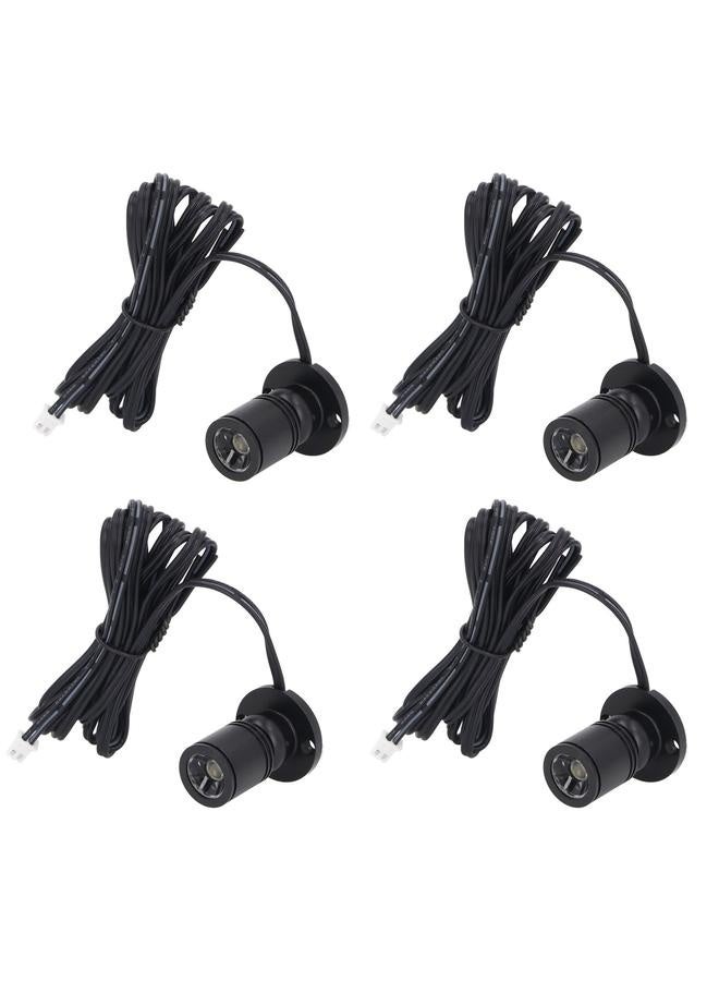NIBEMINENT 4pcs LED Display Spot Lights 5V Dimmable USB Mini Spotlight for Jewelry Showcase Porch Entryway Black Natural Light  - Image 5