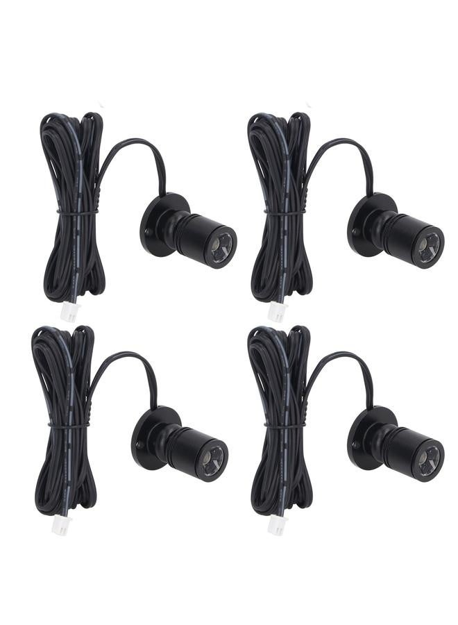 NIBEMINENT 4pcs LED Display Spot Lights 5V Dimmable USB Mini Spotlight for Jewelry Showcase Porch Entryway Black Natural Light  - Image 2