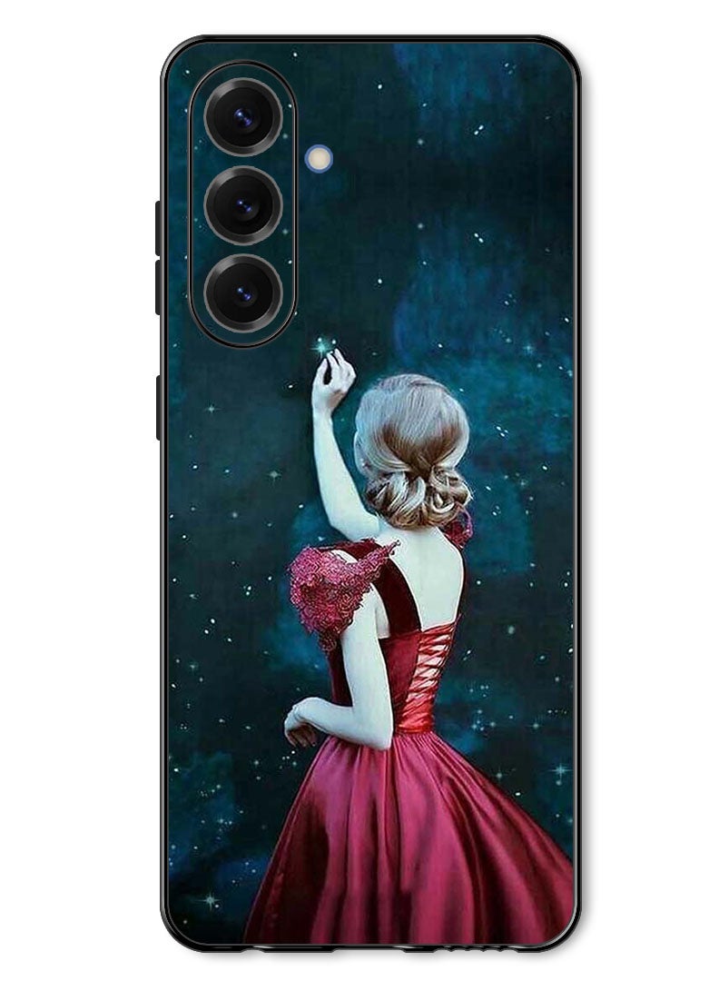 Theodor Case Compatible with Samsung Galaxy A37 Protection Shockproof Bumper Cover Girl Touching Star - Image 1