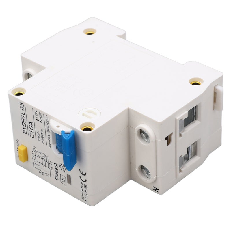 Circuit Breaker 1P+N Leakage Protection Switch 10A 230V AC DIN Rail MCB for Home - Image 2