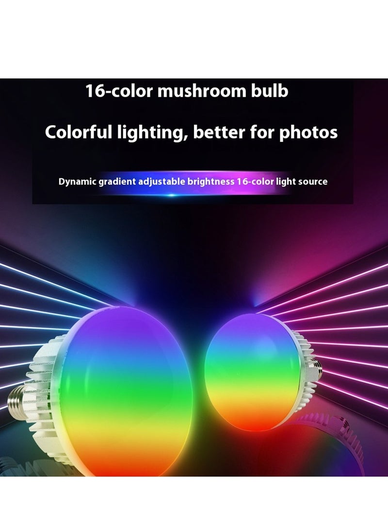 Glanfen Mini Portable Photography Lighting Kit, 150W RGB Bulbs with Remote, 40*40cm Rectangular SoftBoxes and Stand for Video Recording, Small Product Shooting - Image 2