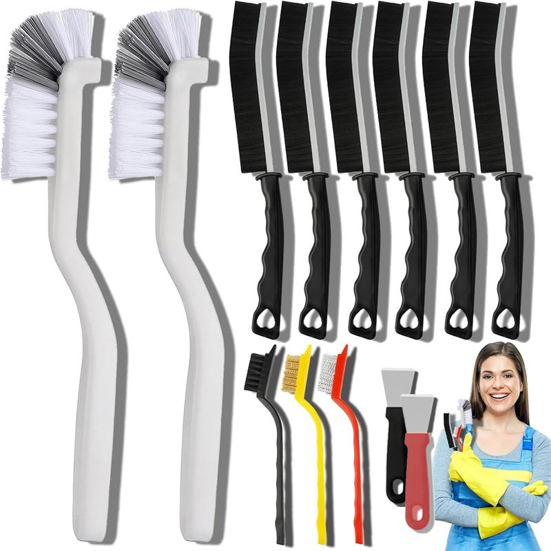 13pcs Household Crevice Cleaning Brush – Set, for Windows, Corners, Small Detail Brush Kit